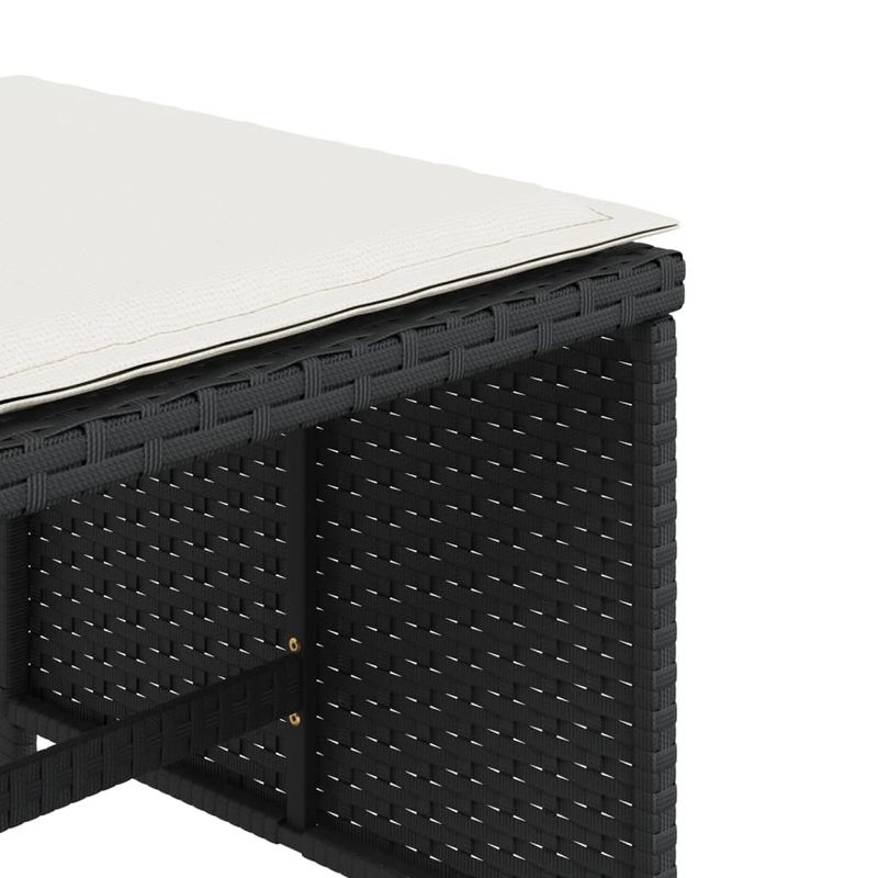 Casa si Gradina - Gradina si terasa - Mobilier exterior - Scaune si sezlonguri gradina - Scaune de gradina cu perne, 4 buc. negru 41x41x36 cm poliratan - Infinity.ro