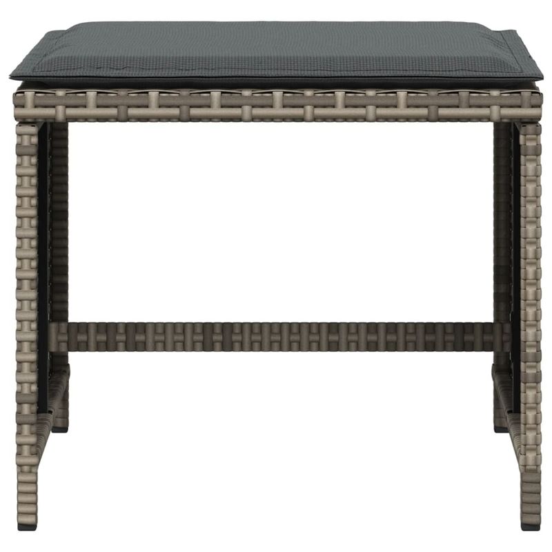 Casa si Gradina - Gradina si terasa - Mobilier exterior - Scaune si sezlonguri gradina - Scaune de gradina cu perne, 4 buc. gri 41x41x36 cm poliratan - Infinity.ro