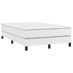 Casa si Gradina - Mobilier - Paturi si accesorii - Paturi - Pat box spring cu saltea, alb, 120x190 cm, piele ecologica - Infinity.ro