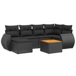 Casa si Gradina - Gradina si terasa - Mobilier exterior - Seturi mobila gradina - Set canapele de gradina cu perne, 7 piese, negru, poliratan - Infinity.ro