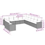 Casa si Gradina - Gradina si terasa - Mobilier exterior - Seturi mobila gradina - Set canapele de gradina cu perne, 11 piese, maro, poliratan - Infinity.ro