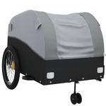 Sport si Outdoor - Ciclism - Accesorii pentru biciclete - Remorci biciclete - Remorca pentru biciclete, negru și gri, 45 kg, fier, mărime 68x133x68 cm - Infinity.ro