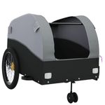 Sport si Outdoor - Ciclism - Accesorii pentru biciclete - Remorci biciclete - Remorca pentru biciclete, negru și gri, 45 kg, fier, mărime 68x133x68 cm - Infinity.ro