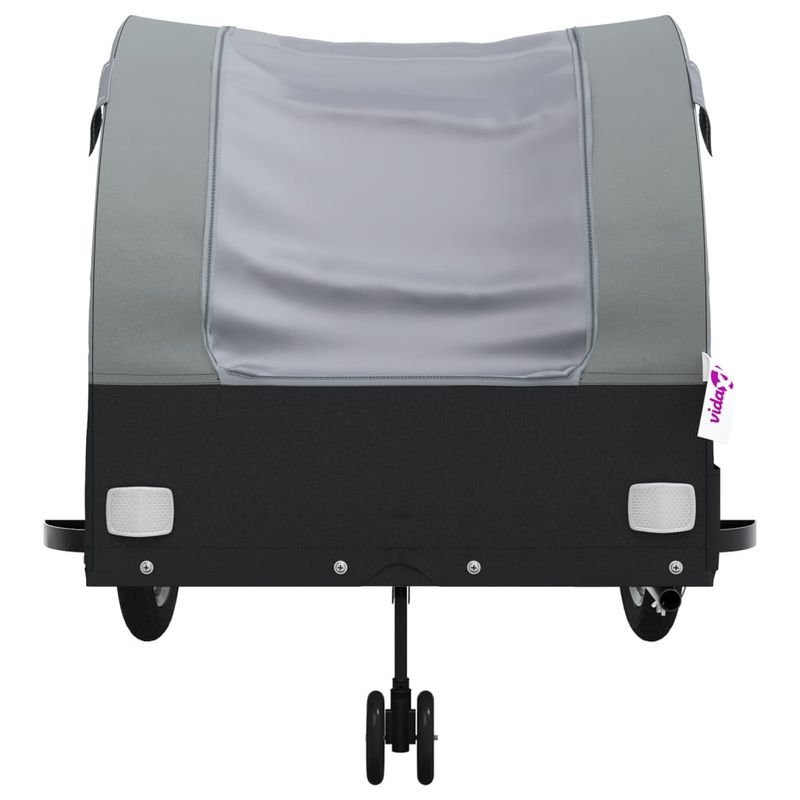 Sport si Outdoor - Ciclism - Accesorii pentru biciclete - Remorci biciclete - Remorca pentru biciclete, negru și gri, 45 kg, fier, mărime 68x133x68 cm - Infinity.ro