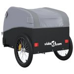 Sport si Outdoor - Ciclism - Accesorii pentru biciclete - Remorci biciclete - Remorca pentru biciclete, negru și gri, 45 kg, fier, mărime 68x133x68 cm - Infinity.ro