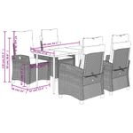 Casa si Gradina - Gradina si terasa - Mobilier exterior - Seturi mobila gradina - Set mobilier de gradina cu perne, 5 piese, negru, poliratan - Infinity.ro
