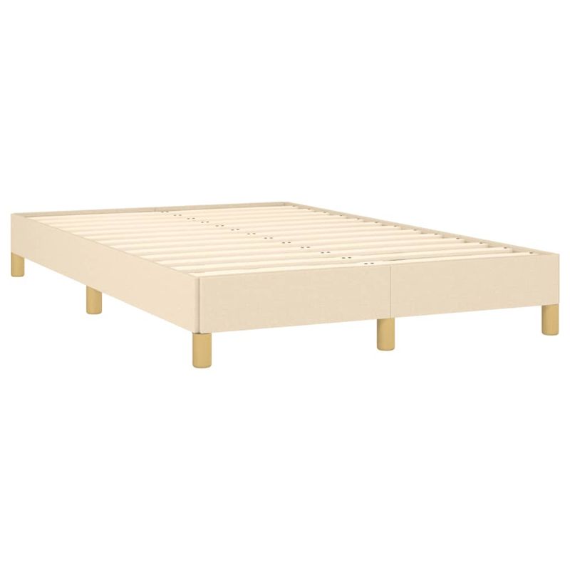Casa si Gradina - Mobilier - Paturi si accesorii - Paturi - Pat cu arcuri, saltea si LED, crem, 120x190 cm, textil - Infinity.ro