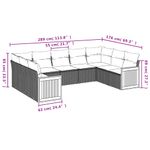 Casa si Gradina - Gradina si terasa - Mobilier exterior - Seturi mobila gradina - Set mobilier de gradina cu perne, 9 piese, negru, poliratan - Infinity.ro