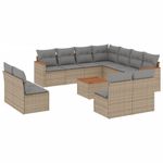 Casa si Gradina - Gradina si terasa - Mobilier exterior - Seturi mobila gradina - Set canapele de gradina cu perne, 12 piese, bej, poliratan - Infinity.ro