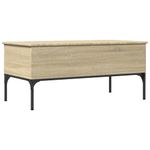 Casa si Gradina - Mobilier - Mese si birouri - Masute de cafea - Masuta cafea stejar sonoma 100x50x45 cm lemn prelucrat si metal - Infinity.ro