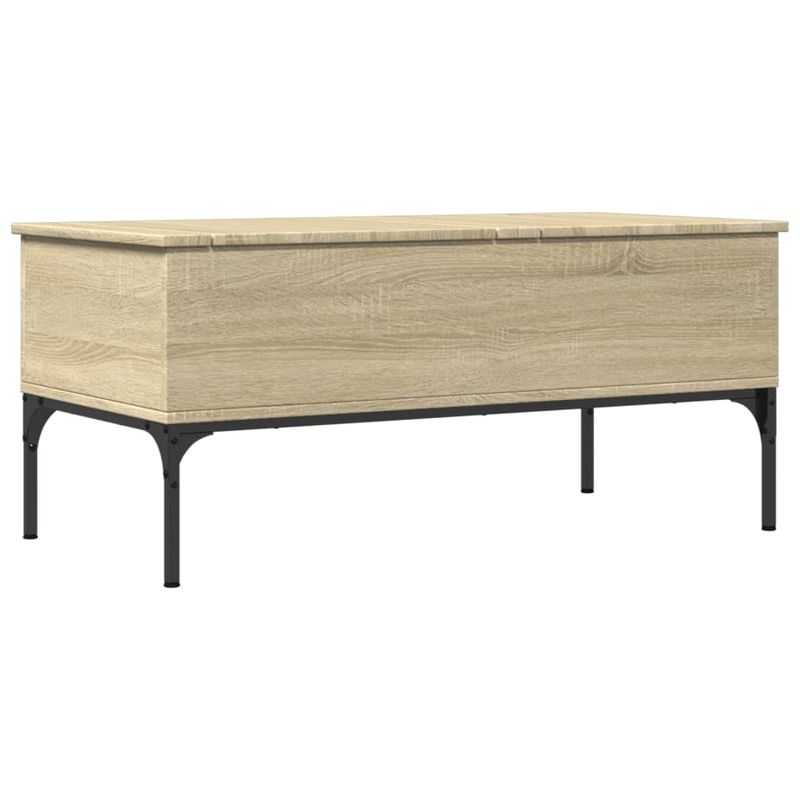 Casa si Gradina - Mobilier - Mese si birouri - Masute de cafea - Masuta cafea stejar sonoma 100x50x45 cm lemn prelucrat si metal - Infinity.ro