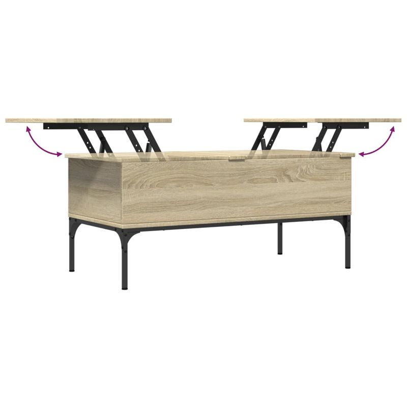 Casa si Gradina - Mobilier - Mese si birouri - Masute de cafea - Masuta cafea stejar sonoma 100x50x45 cm lemn prelucrat si metal - Infinity.ro