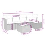 Casa si Gradina - Gradina si terasa - Mobilier exterior - Seturi mobila gradina - Set mobilier de gradina cu perne, 6 piese, negru, poliratan - Infinity.ro