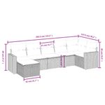 Casa si Gradina - Gradina si terasa - Mobilier exterior - Seturi mobila gradina - Set canapele de gradina cu perne, 7 piese, negru, poliratan - Infinity.ro