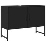 Casa si Gradina - Mobilier - Mobilier baie - Corpuri baie - Dulap chiuveta de baie, negru, 80x33x60 cm, lemn compozit - Infinity.ro