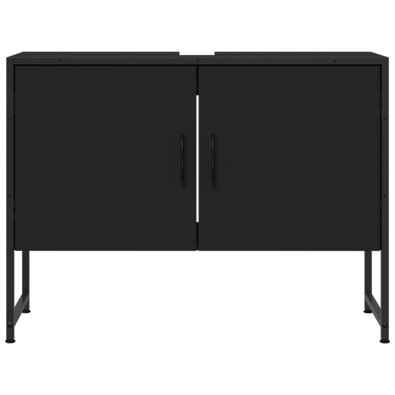 Casa si Gradina - Mobilier - Mobilier baie - Corpuri baie - Dulap chiuveta de baie, negru, 80x33x60 cm, lemn compozit - Infinity.ro