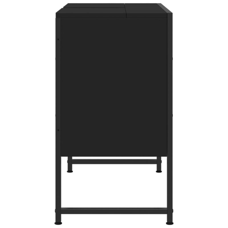 Casa si Gradina - Mobilier - Mobilier baie - Corpuri baie - Dulap chiuveta de baie, negru, 80x33x60 cm, lemn compozit - Infinity.ro