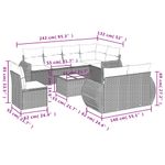 Casa si Gradina - Gradina si terasa - Mobilier exterior - Seturi mobila gradina - Set mobilier de gradina cu perne, 9 piese, negru, poliratan - Infinity.ro