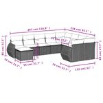 Casa si Gradina - Gradina si terasa - Mobilier exterior - Canapele si fotolii gradina - Set canapele de gradina cu perne, 10 piese, negru, poliratan - Infinity.ro