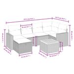 Casa si Gradina - Gradina si terasa - Mobilier exterior - Seturi mobila gradina - Set canapele de gradina, 7 piese, cu perne, gri, poliratan - Infinity.ro