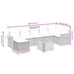 Casa si Gradina - Gradina si terasa - Mobilier exterior - Seturi mobila gradina - Set mobilier de gradina cu perne, 8 piese, negru, poliratan - Infinity.ro