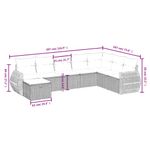 Casa si Gradina - Gradina si terasa - Mobilier exterior - Seturi mobila gradina - Set mobilier de gradina cu perne, 8 piese, negru, poliratan - Infinity.ro