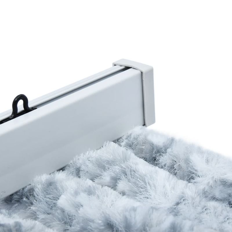 Casa si Gradina - Textile si covoare - Rulouri si jaluzele - Perdea pentru insecte, alb si gri, 100x200 cm, chenille - Infinity.ro