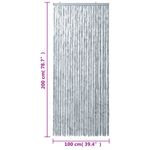 Casa si Gradina - Textile si covoare - Rulouri si jaluzele - Perdea pentru insecte, alb si gri, 100x200 cm, chenille - Infinity.ro