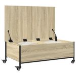 Casa si Gradina - Mobilier - Mese si birouri - Masute de cafea - Masuta cafea cu roti stejar sonoma 91x55x34 cm lemn prelucrat - Infinity.ro