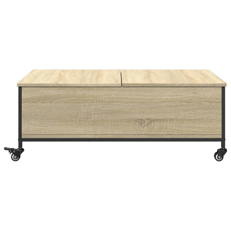 Casa si Gradina - Mobilier - Mese si birouri - Masute de cafea - Masuta cafea cu roti stejar sonoma 91x55x34 cm lemn prelucrat - Infinity.ro