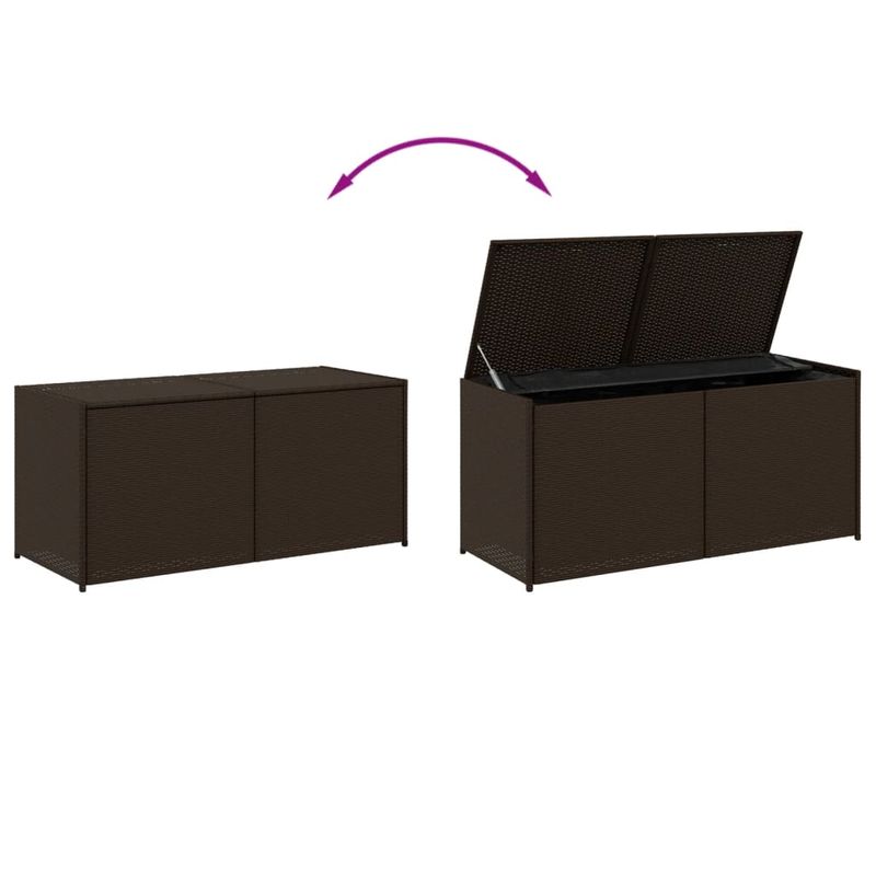 Casa si Gradina - Gradina si terasa - Mobilier exterior - Dulapuri si lazi depozitare exterior - Lada de depozitare pentru gradina, maro, 283 L, poliratan - Infinity.ro