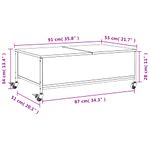 Casa si Gradina - Mobilier - Mese si birouri - Masute de cafea - Masuta cafea cu roti stejar sonoma 91x55x34 cm lemn prelucrat - Infinity.ro