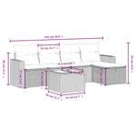 Casa si Gradina - Gradina si terasa - Mobilier exterior - Seturi mobila gradina - Set mobilier de gradina cu perne, 6 piese, negru, poliratan - Infinity.ro