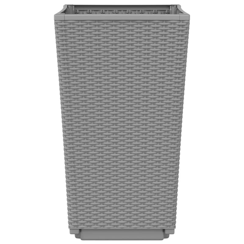 Casa si Gradina - Gradinarit si plante - Plante si ghivece - Ghivece si suporturi - Jardiniere de gradina, 4 buc., gri deschis, 32,5x32,5x57 cm, PP - Infinity.ro