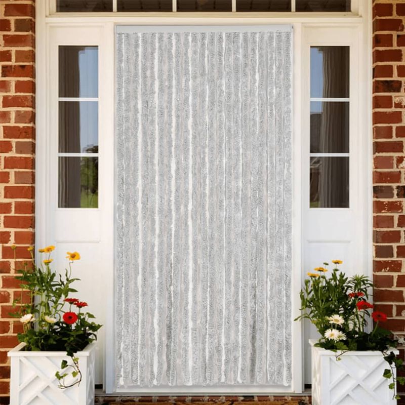 Casa si Gradina - Textile si covoare - Perdele si draperii - Perdele - Perdea pentru insecte, gri, 90x220 cm, chenille - Infinity.ro