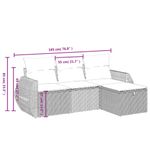 Casa si Gradina - Gradina si terasa - Mobilier exterior - Seturi mobila gradina - Set mobilier de gradina cu perne, 4 piese, negru, poliratan - Infinity.ro