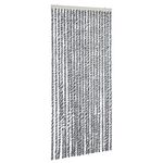 Casa si Gradina - Textile si covoare - Perdele si draperii - Perdele - Perdele pentru insecte, gri si alb-negru, 100x220 cm, chenille - Infinity.ro