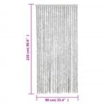 Casa si Gradina - Textile si covoare - Perdele si draperii - Perdele - Perdea pentru insecte, gri, 90x220 cm, chenille - Infinity.ro
