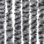 Casa si Gradina - Textile si covoare - Perdele si draperii - Perdele - Perdele pentru insecte, gri si alb-negru, 100x220 cm, chenille - Infinity.ro