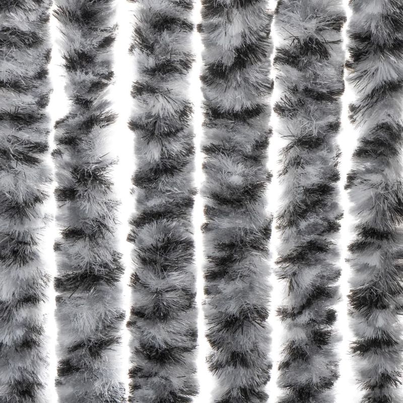 Casa si Gradina - Textile si covoare - Perdele si draperii - Perdele - Perdele pentru insecte, gri si alb-negru, 100x220 cm, chenille - Infinity.ro