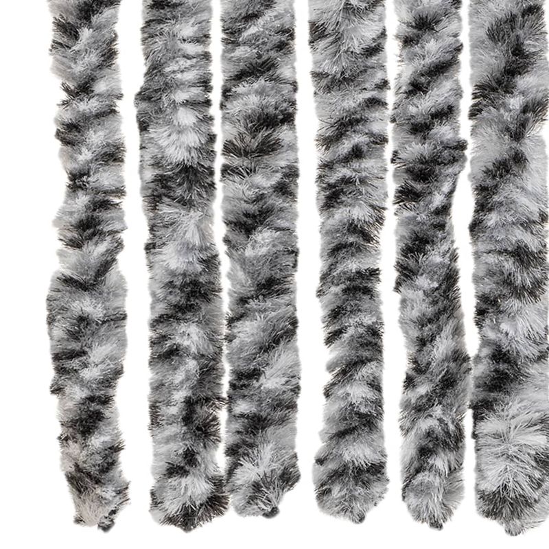 Casa si Gradina - Textile si covoare - Perdele si draperii - Perdele - Perdele pentru insecte, gri si alb-negru, 100x220 cm, chenille - Infinity.ro