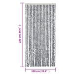 Casa si Gradina - Textile si covoare - Perdele si draperii - Perdele - Perdele pentru insecte, gri si alb-negru, 100x220 cm, chenille - Infinity.ro