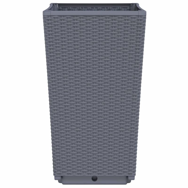 Casa si Gradina - Gradinarit si plante - Plante si ghivece - Ghivece si suporturi - Jardiniere de gradina, 2 buc., gri, 32,5x32,5x57 cm, PP - Infinity.ro