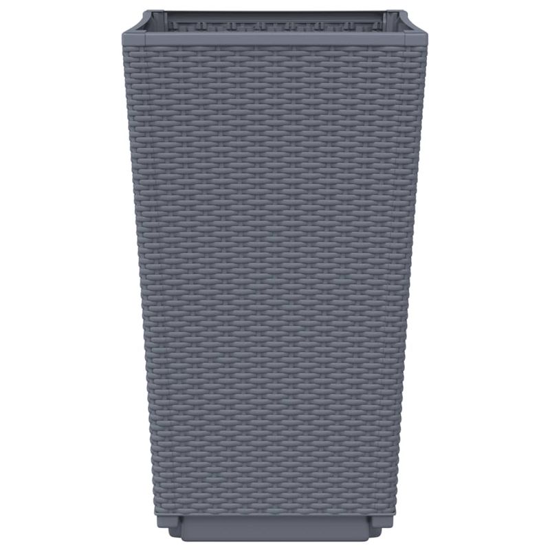 Casa si Gradina - Gradinarit si plante - Plante si ghivece - Ghivece si suporturi - Jardiniere de gradina, 2 buc., gri, 32,5x32,5x57 cm, PP - Infinity.ro