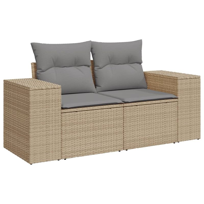 Casa si Gradina - Gradina si terasa - Mobilier exterior - Seturi mobila gradina - Set canapele de gradina, 8 piese, cu perne, bej, poliratan - Infinity.ro