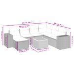 Casa si Gradina - Gradina si terasa - Mobilier exterior - Seturi mobila gradina - Set canapele de gradina, 8 piese, cu perne, bej, poliratan - Infinity.ro