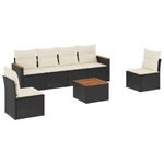 Casa si Gradina - Gradina si terasa - Mobilier exterior - Seturi mobila gradina - Set canapele de gradina cu perne, 7 piese, negru, poliratan - Infinity.ro