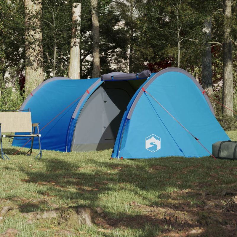 Sport si Outdoor - Camping - Corturi camping - Cort de camping pentru 4 persoane, albastru, impermeabil - Infinity.ro
