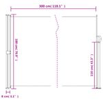 Casa si Gradina - Gradina si terasa - Umbrele si pavilioane - Umbrele - Copertina laterala retractabila, crem, 180x300 cm - Infinity.ro