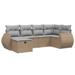 Casa si Gradina - Gradina si terasa - Mobilier exterior - Seturi mobila gradina - Set canapele de gradina, 6 piese, cu perne, bej, poliratan - Infinity.ro